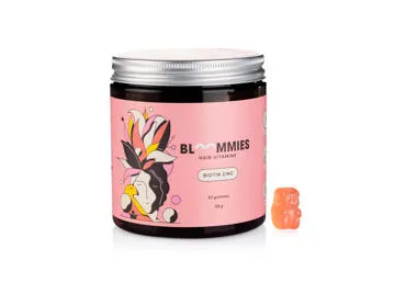 Vitaminai plaukams Bloommies Hair Vitamins, 60 guminukų, 2 mėnesiams