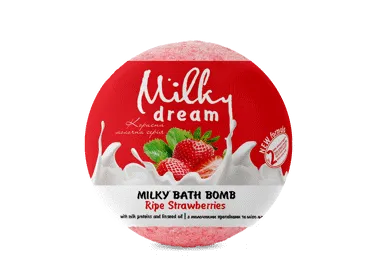 Vonios burbulas MILKY DREAM Milky Prinokusios braškės, 100 g
