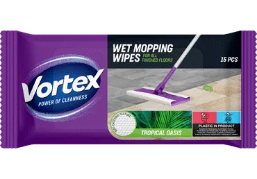 VORTEX Wet Mopping Wipes Tropical Oasis 15v /Šluostės