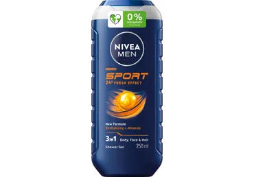 Vyriškas kūno ir plaukų prausiklis NIVEA MEN SPORT, 250 ml
