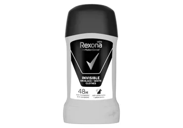 Vyriškas pieštukinis dezodorantas REXONA INVISIBLE BLACK&W, 50 ml