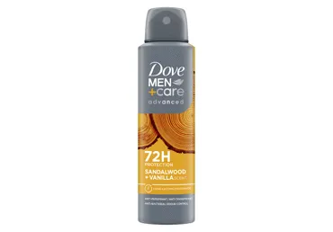 Vyriškas purškiamasis dezodorantas DOVE SANDALWOOD & VANILLA, 150 ml