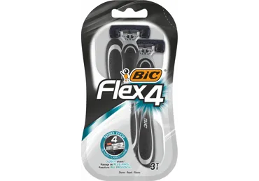 Vyriškas vienkartinis skustuvas BIC FLEX4, 3 vnt., 3 vnt.