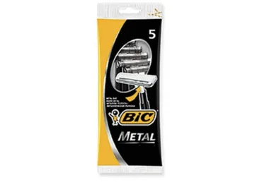 Vyriškas vienkartinis skustuvas BIC1 METAL, 5 vnt., 5 vnt.