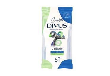 Vyriški vienkartiniai skustuvai DIVUS2, 5 vnt.