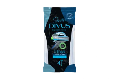 Vyriški vienkartiniai skustuvai DIVUS3, 5 vnt., 4 vnt.