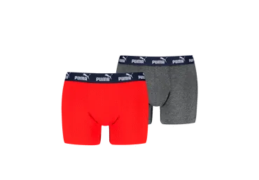 Vyriškos boksikės, PUMA, 2vnt., raudona ir tamsiai mėlyna, M