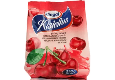 Vyšnių skonio kisielius KLINGAI, 250 g