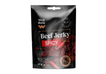 Liellopu gaļas uzkoda Beef Jerky Spicy WELL DONE 40g