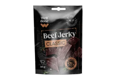 Liellopu gaļas uzkoda Beef Jerky Classic WELL DONE 40g