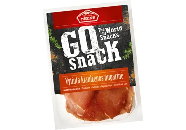 Vytinta pjaustyta kiaulienos nugarinė GO SNACK, a.r., 160 g