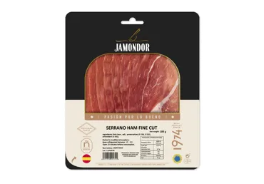 Vytintas SERRANO kumpis, pjaustytas, JAMONDOR, I r., 100 g