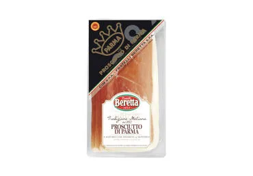 Vytintintas BERETTA pjaustytas kiaulienos kumpis PROSCIUTTO DI PARMA, nerūš., 70 g