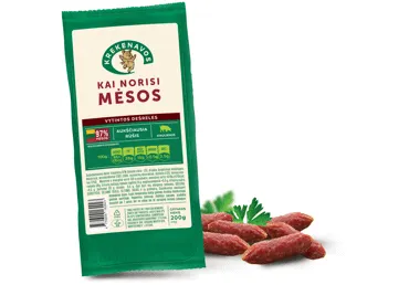 Vytintos dešrelės KAI NORISI MĖSOS dešrelės, a.r., 200 g