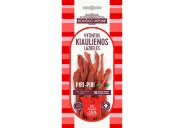 Vytintos kiaulienos lazdelės PIRI-PIRI, aštrios, a. r., 70 g
