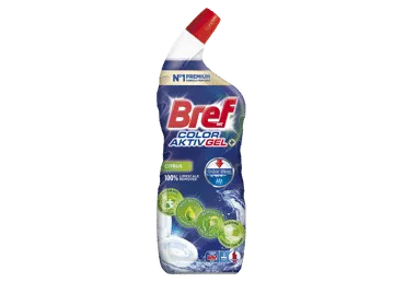 WC valiklis BREF EXCELLENCE GEL COLOR AKTIV+ CITRUS, 700 ml
