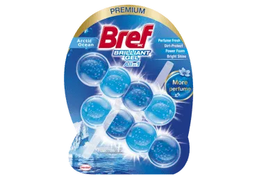WC valiklis - gaiviklis BREF Brilliant Gel, Arctic Ocean, 2 x 42g