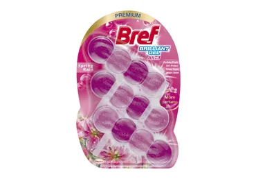 WC valiklis-gaiviklis BREF BRILLIANT GEL SPRING RAIN, 126 g