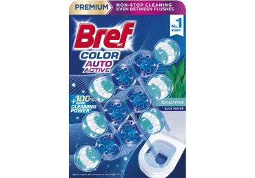 WC valiklis-gaiviklis BREF Color Auto Active Eucalyptus, 3x50 g