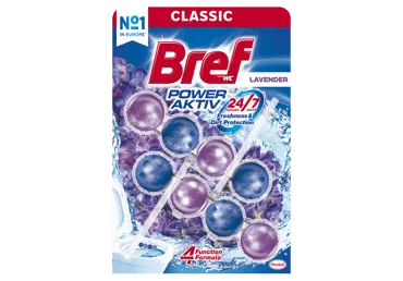 WC valiklis-gaiviklis BREF Power Activ, Lavender, 2x50 g