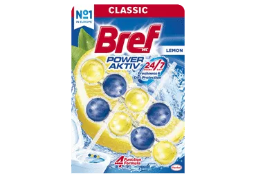 WC valiklis-gaiviklis BREF POWER AKTIV LEMON, 100 g