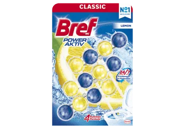 Tualeto valiklis - gaiviklis BREF POWER LEMON, 150 g