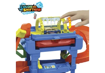 Žais. autom. spalvas keičianti tunelinė plovykla HOT WHEELS, 1 vnt.