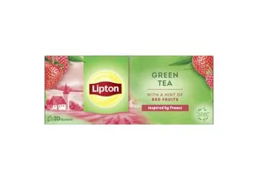 Žalioji arbata su avietėmis ir braškėmis LIPTON, 20 vnt., 28 g