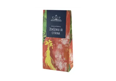 Žalioji arbata SU ŽENŠENIU IR CITRINOMIS, 80 g
