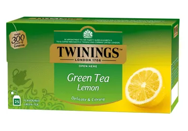 Zaļā tēja TWININGS ar citronu garšu 25x1,6g