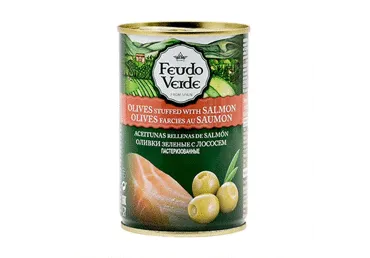 Zaļās olīvas FEUDO VERDE ar lasi 300g