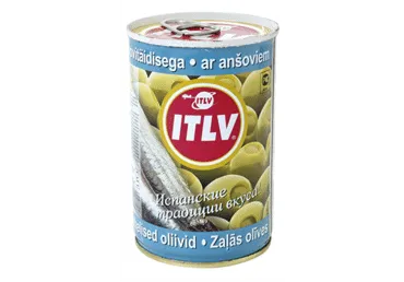 Žaliosios alyvuogės ITLV su ančiuvių įdaru, 300 g