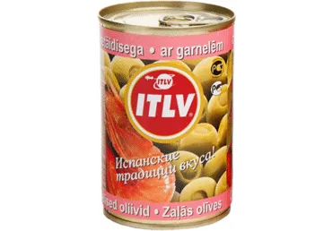 Žaliosios alyvuogės su krevečių įdaru ITLV, 300 g