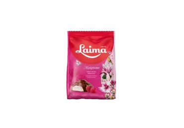 Zefyrai LAIMA MAIGUMS aplieti šokoladu, aviečių skonio, 175 g