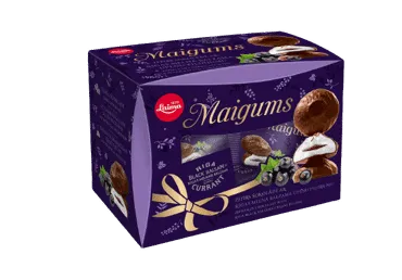 Zefyrai LAIMA MAIGUMS su juodųjų serbentų įdaru, 185 g