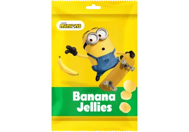 Želė saldainiai MINIONS, bananų skonio, 150 g