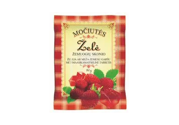Žemuogių skonio želė MOČIUTĖS, 80 g