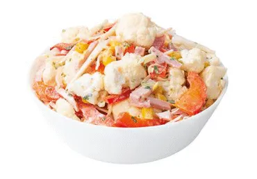 Žiedinių kopūstų salotos su kumpiu, 1 kg