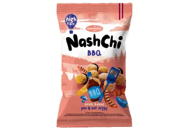 Žirnių ir avižų traškučiai NASHCHI, barbekiu skonio, 60 g