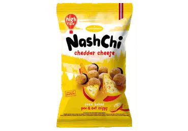 Žirnių ir avižų traškučiai NASHCHI, čederio skonio, 60 g