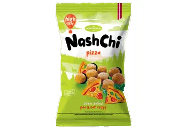 Žirnių ir avižų traškučiai NASHCHI, picos skonio, 60 g