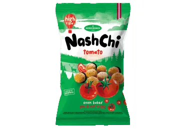 Žirnių ir avižų traškučiai NASHCHI, pomidorų skonio, 60 g