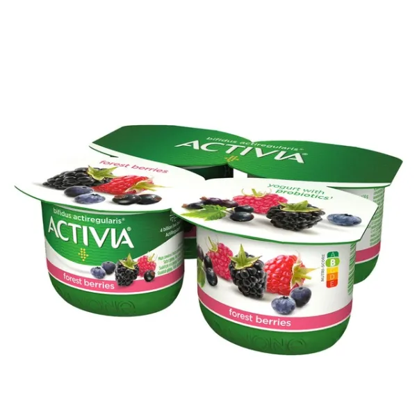 Jogurts ACTIVIA ar meža ogām 4x120g