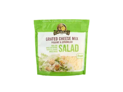 Tarkuotas kietasis sūris salotoms DŽIUGAS MIX, 40% rieb.s.m., 200 g