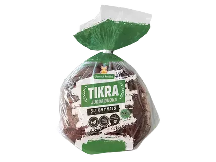 TIKRA juoda duona su kmynais LIETUVOS KEPĖJAS, raikyta, 500 g