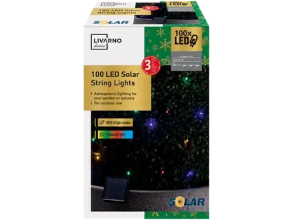 LIVARNO home Ar saules baterijām darbināma LED lampiņu virtene 1gab