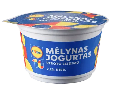 Mėlynas jogurtas su vingrūnėmis ir vanile