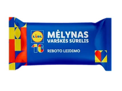 Mėlynas kramtomosios gumos skonio varškės sūrelis
