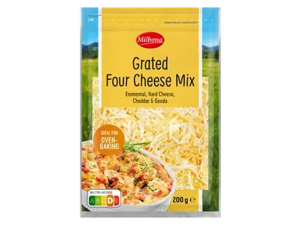 Milbona Rīvēts četru sieru maisījums 200g