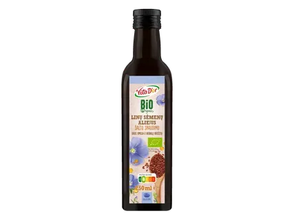 Vita D'or BIO linsēklu eļļa auksti spiesta 250ml